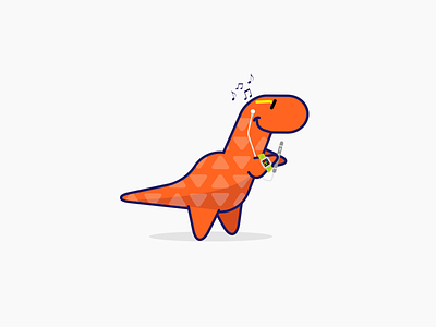 Tech-Rex animal character dino dinosaur illustration iphone rex t-rex