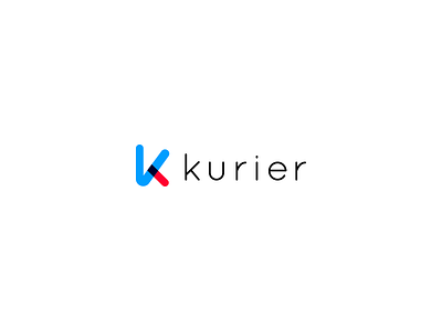 Kurier Logo app blue courier k logo proposal red shipping