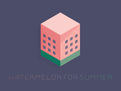 Watermelon for Summer fruit illustration isometric