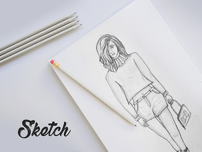 Sketch 3d animation art beauty body design face girl graphic design hair illustration image line motion graphics pencil art shadow shoes sketch stroke ui