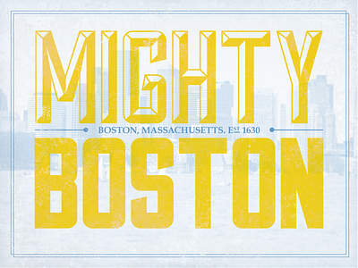 Mighty Boston graphic design poster typography