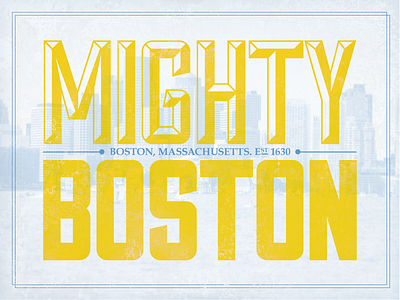 Mighty Boston v2 graphic design poster typography