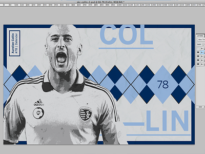 Sporting KC. Aurelien Collin. #78 (V2) football graphic design poster soccer