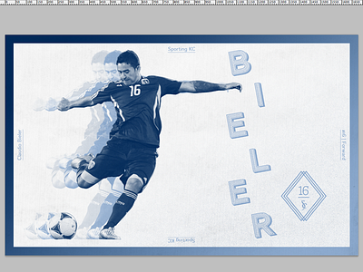 Sporting KC. Claudio Bieler. #16 football graphic design poster soccer