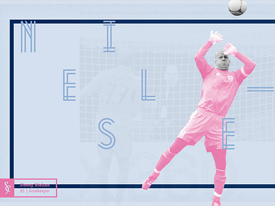 Sporting KC. Jimmy Nielsen. #1. (v3) football graphic design poster soccer