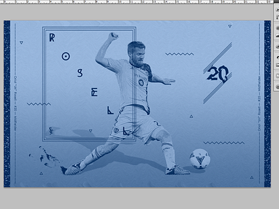 Sporting KC. Oriol “Uri” Rosell. #20. v2 (Alt) football graphic design poster soccer