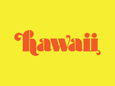 Hand Lettering - Hawaii (Swashes) branding identity lettering logo