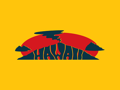 Hand Lettering - Hawaii (Volcano) branding identity lettering logo