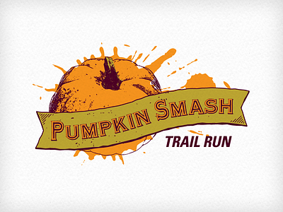 Pumpkin Smash Trail Run. Event Logo. v2 branding identity logo