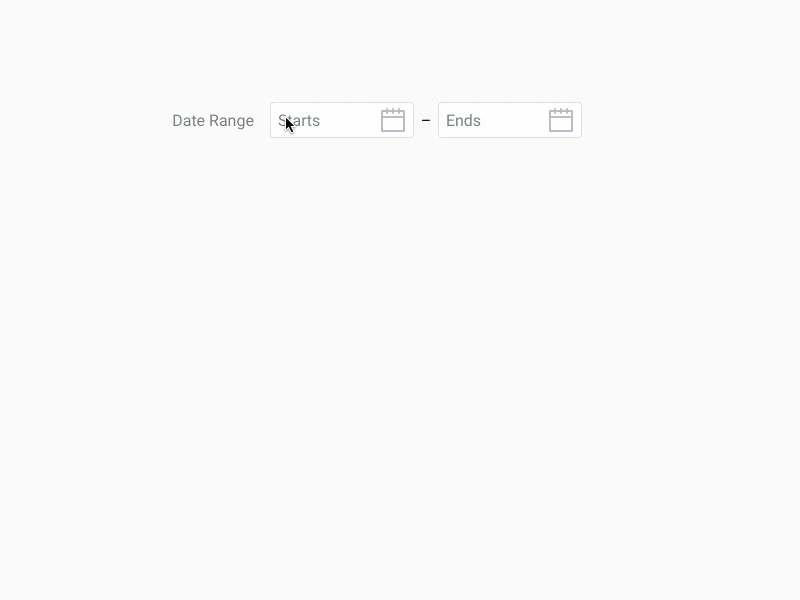 Date Picker Desktop