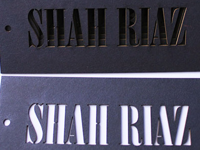 Shah Riaz Clothing Hang Tag