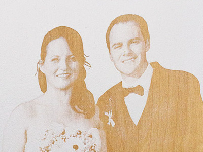 Will and Lisa Wedding Photo Intaglio