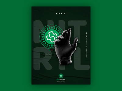 docdorado - gloves poster black brand branding clean design gloves logo medical nice poster typography