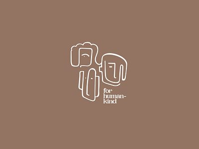 for humankind brand branding clean design illustration logo minimal scandinavian typography vector