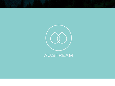 au.stream brand branding drop drops line logo rounded sign water yeah