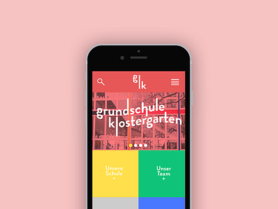 Grundschule Klostergarten branding colorful design flat interface iphone logo material mobile responsive ui ux