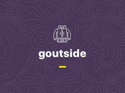 go outside brand design icon jacket logo outside purple simple weather yellow