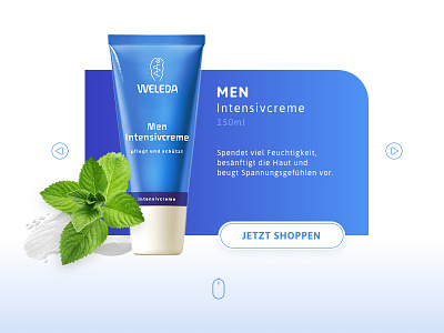 WELEDA Productshot cream design digital experience interaction product ui ux visual web design