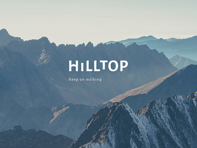 H I L L T O P brand branding clean design hiking hilltop logo typography