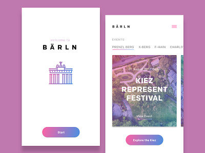 B Ä R L N app application berlin design interface mobile screen ui ux