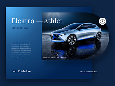 Concept EQA - Mercedes Benz branding concept cta design digital eqa interface mercedes ui