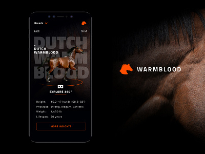 WARMBLOOD app application design horse smartphone ux ux ui ux design