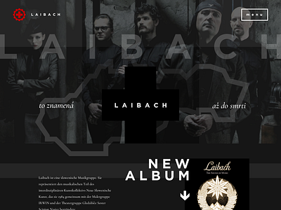 L A I B A C H black branding clean design icon logo nice typography ui ux webdesign website