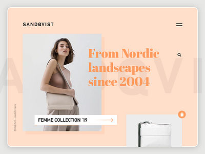 SANDQVIST brand branding clean design logo nice typography ui ux webdesign website