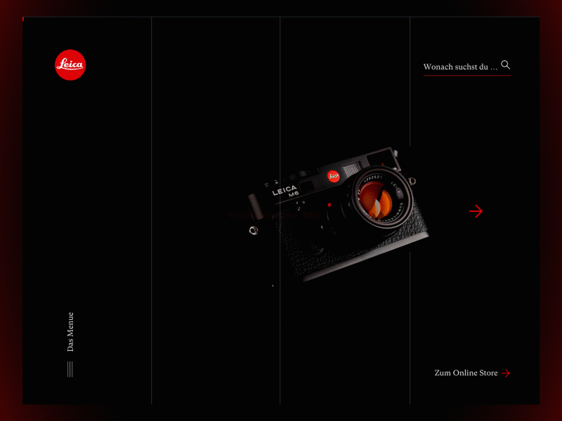 Leica M6 animation black brand branding design digital gif logo typography ui ux webdesign website