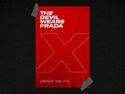 PLEASE SAY NO brand branding design illustration print the devil wears prarda theme typography vector