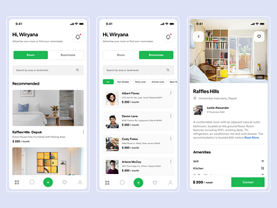 #Exploration - Roommate Mobile App app bold clean ui figmadesign interface ios minimalist minimalistic mobile ui roommate ui ui design uidesign uiuxdesign ux