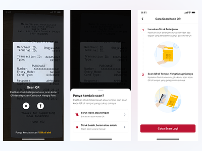 Hangry App QR Scanner - In-App Instruction app case study figma interface mobile qr ui ui design uidesign uiuxdesign ux webdesign