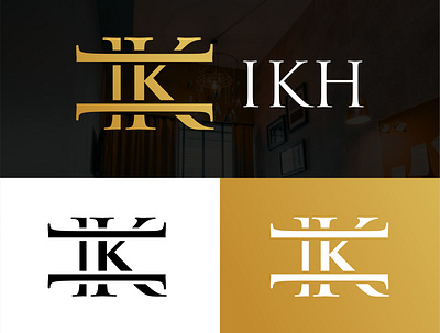 IKH | Luxury minimalist logo branding company logo design graphic design ikh illustration initial logo logo logo maker luxury logo minimalist logo rdcl redicul vector vintage logo