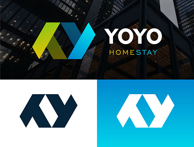 YOYO | Minimalist logo branding company logo design homestay logo logo minimalist logo rdcl real estate redicul vector