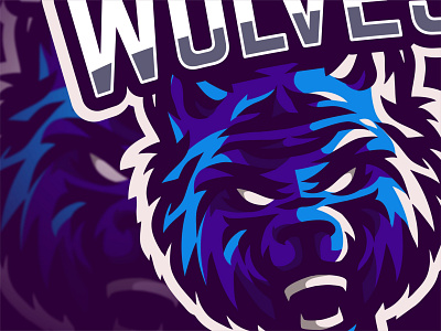 BLUE WOLVES | Esports logo az designs blue blues brand branding esport esports gaming icon illustration mascot squad logo team wolf wolf logo wolves