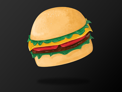 my little buger burger illustration pizza black