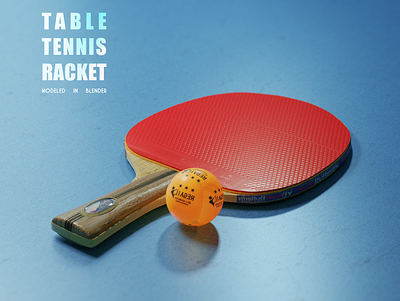 3D Table tennis racket 3d 3dart 3dblender 3dmax 3dmodel art blender blender3d isometric render tennis