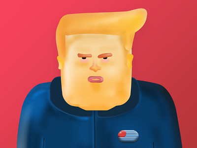 Orange man illustration man trump angry