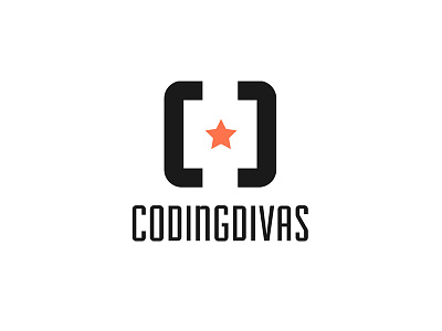 Coding Divas code coding logo star