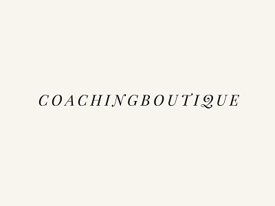 Coaching Botique Logo coaching logo typography