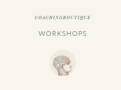 Coaching Boutique Workshops coachingboutique header minimal ui website wordkshops