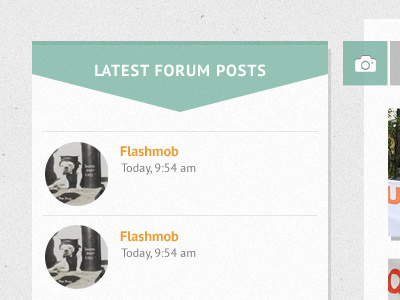 Latest posts list shadow texture ui users ux