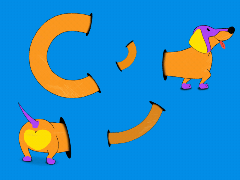 Happy Dog 2d after effect animation animation 2d app dog doodle flat illustration minimal ux vector