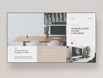 Minimalist Interior Landing Page ui ui design uidesign uiux ux web web design webdesign website website design