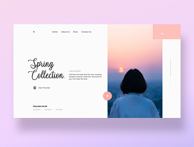 Spring Collection - Web Store ui ui design uidesign uiux ux web web design webdesign website website design