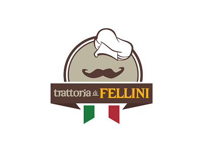 Trattoria di Fellini concept italian italy logo restaurant vector