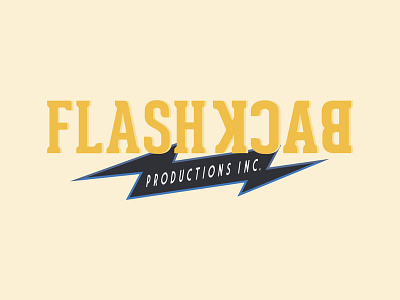 Flashback Productions concept flashback logo vector