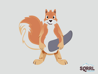 Sqrrl Profile logo skateboarding snowboarding snowboards squirrel vector