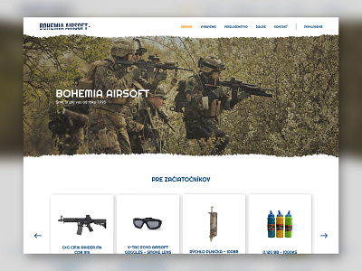 Bohemia Airsoft - Webdesign (Redesign) graphic design redesign concept ui ux webdesign