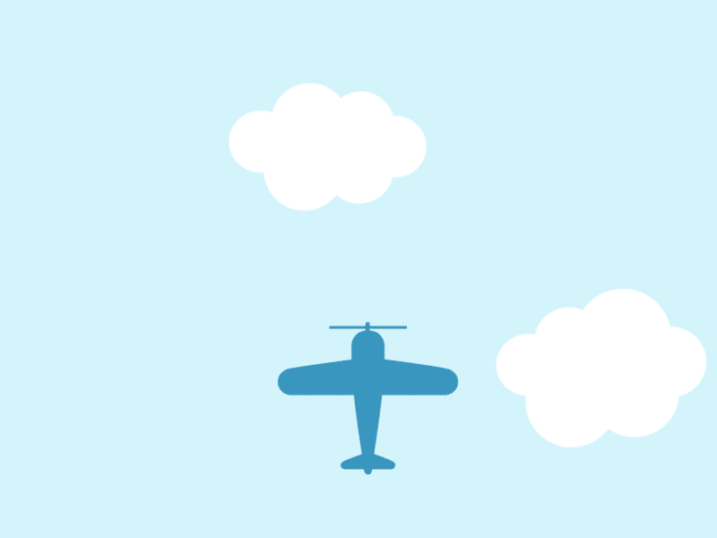 Plane animation for hero section animation animation 2d blue clouds coins flat game gamification hero plane sky